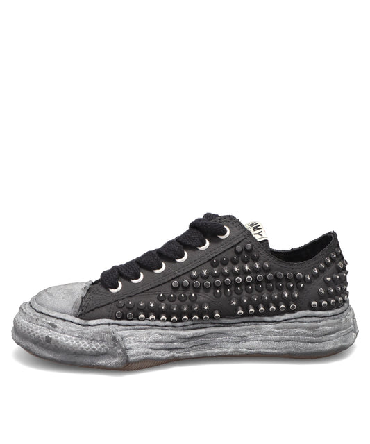 PETERSON 23/ORIGINAL SOLE STUDDED PAINT CANVAS LOW-TOP SNEAKER