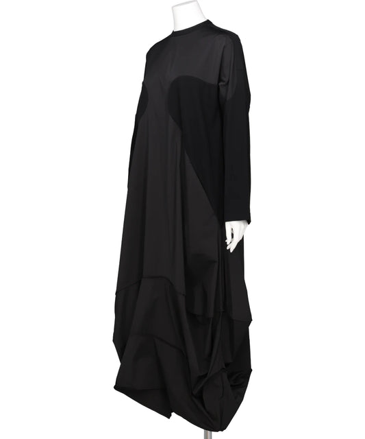 STRETCH TAFFETA SILHOUETTE DOCKING DRESS