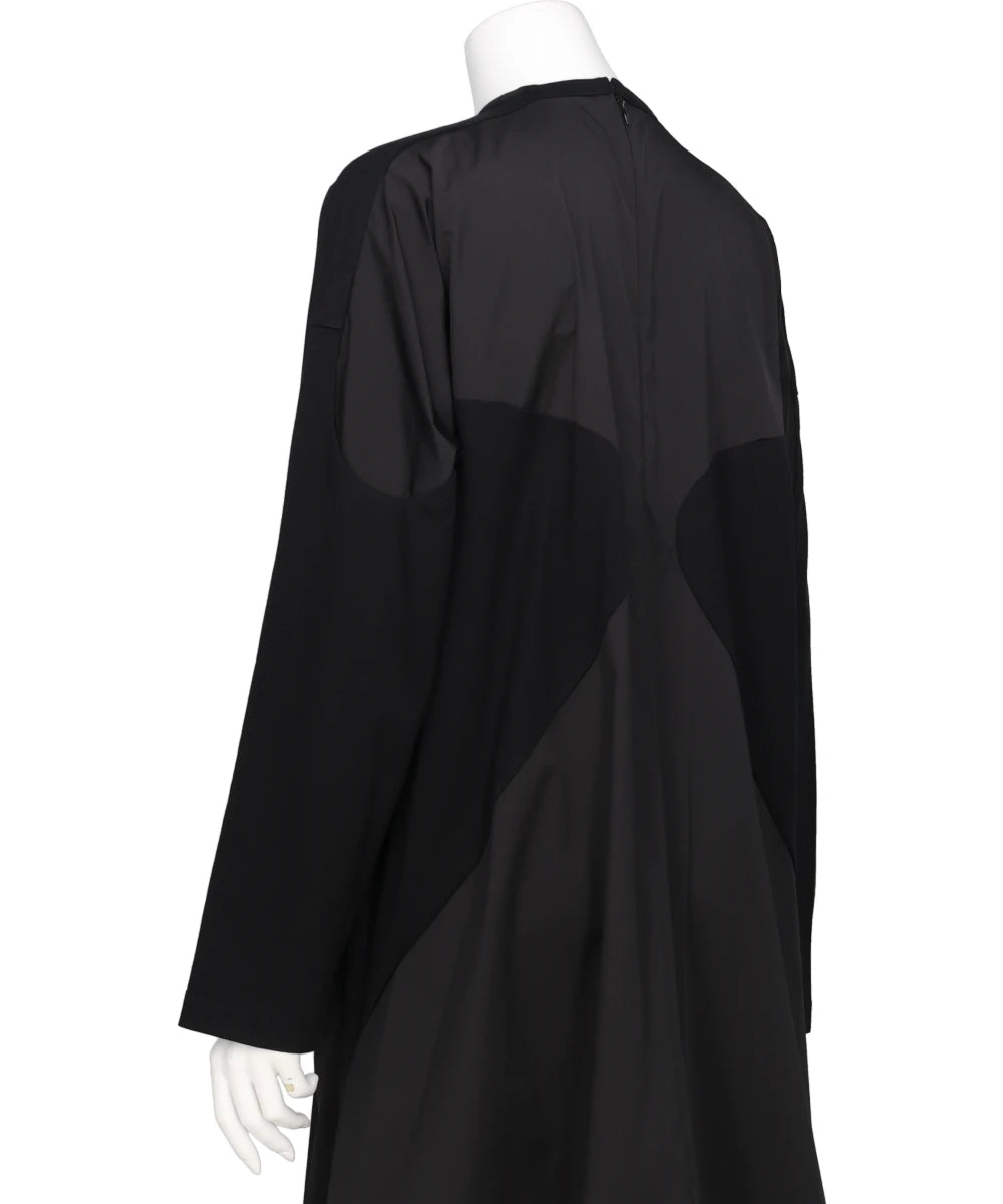 STRETCH TAFFETA SILHOUETTE DOCKING DRESS