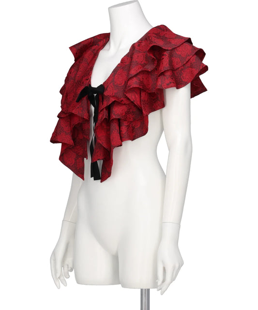 FLOWER JQ FRILL NECK