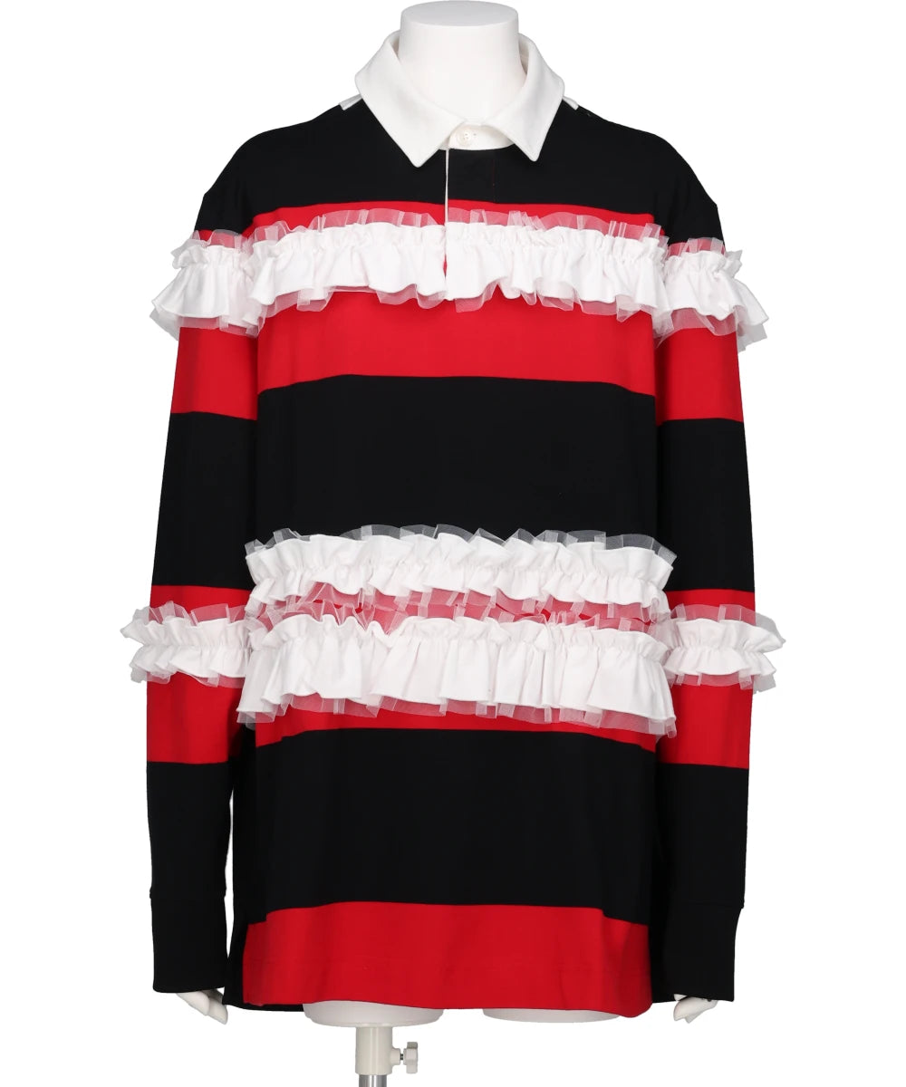 refomed LACE UP RUGBY SHIRTS リフォメッド RUFFLE RUGBY SHIRT – MIDWEST ONLINE STORE