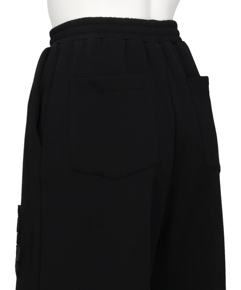 FLOWER APPLIQUE JERSEY PANTS