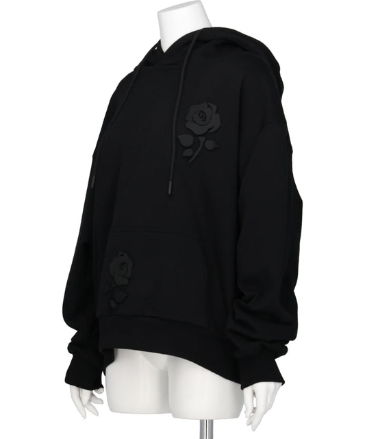 FLOWER APPLIQUE HOODIE