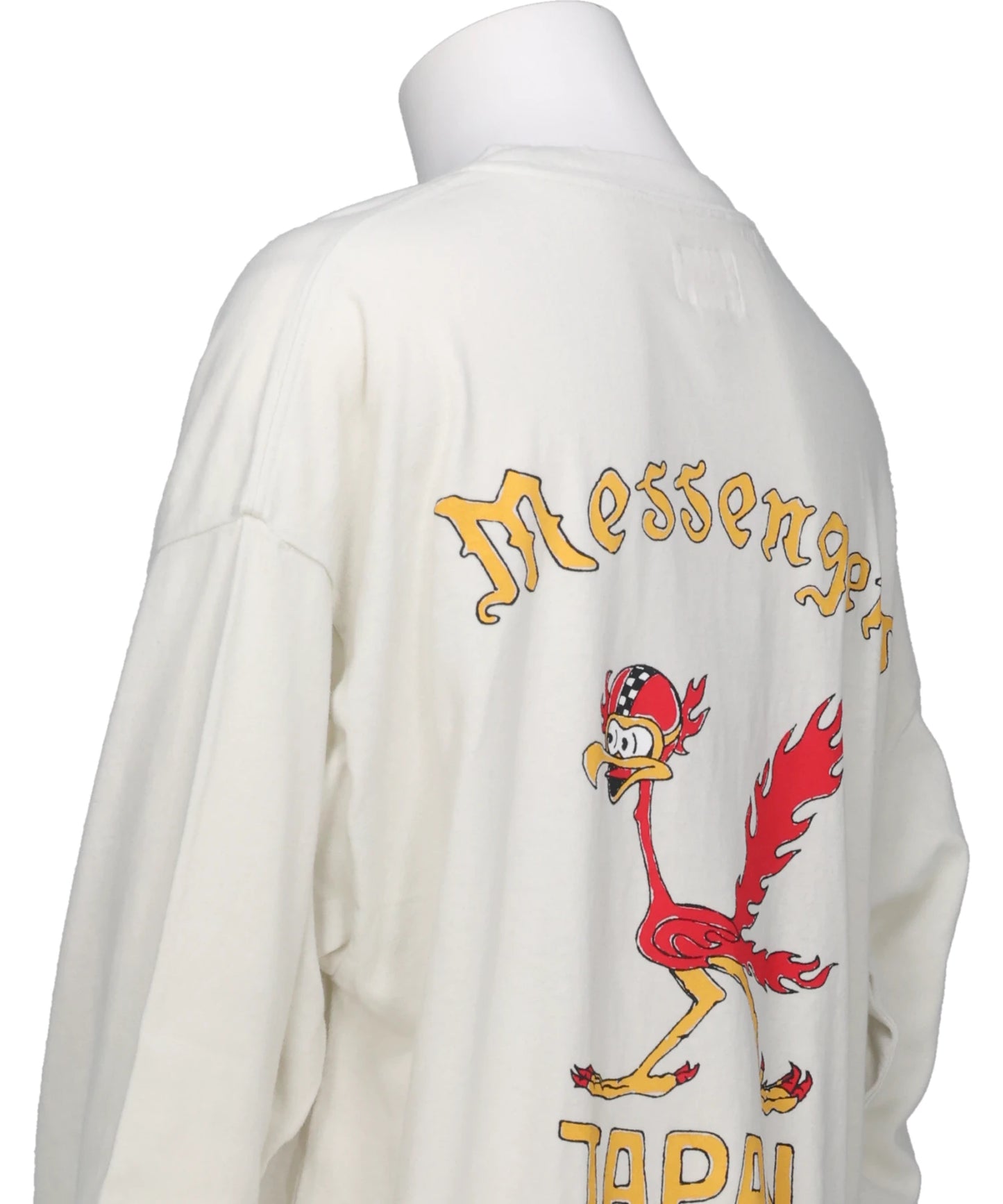 “MESSENGER BIRD”DISTRESSED L/S POCKET TEE