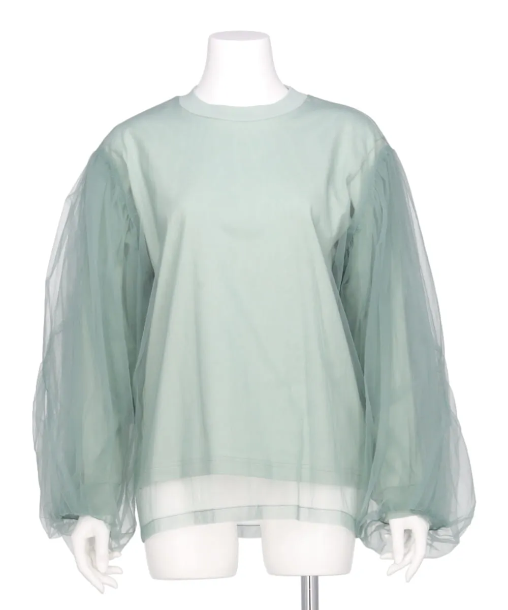 TULLE LAYERED LONG T-SHIRT