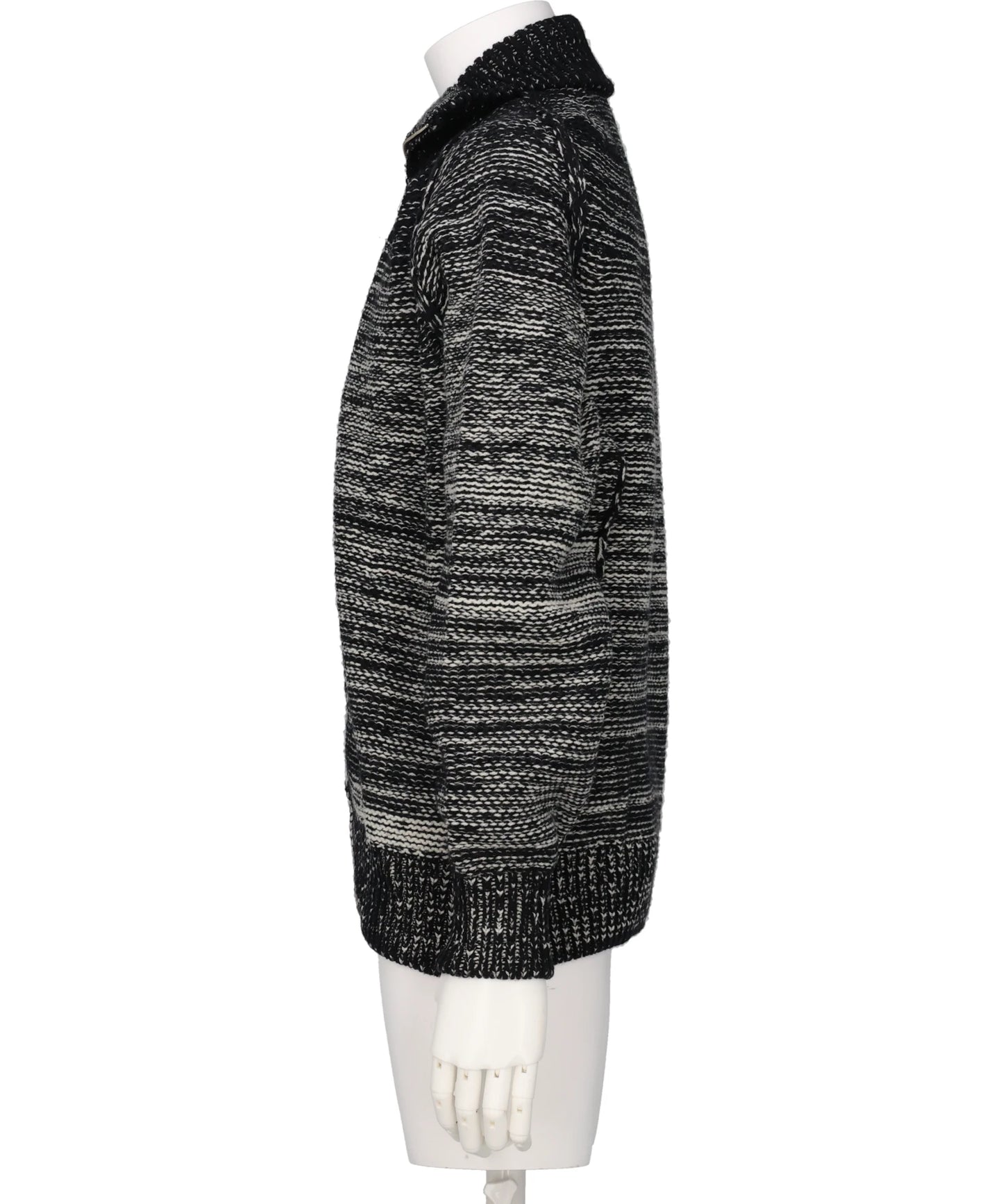 GRADATION FRONT ZIP KNIT