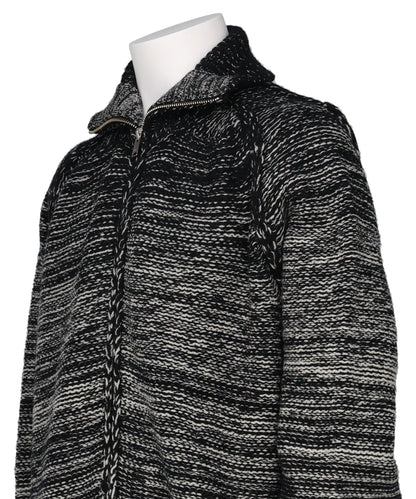 GRADATION FRONT ZIP KNIT