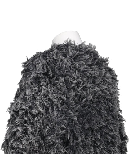 BLEACHED SHAGGY KNIT PULLOVER