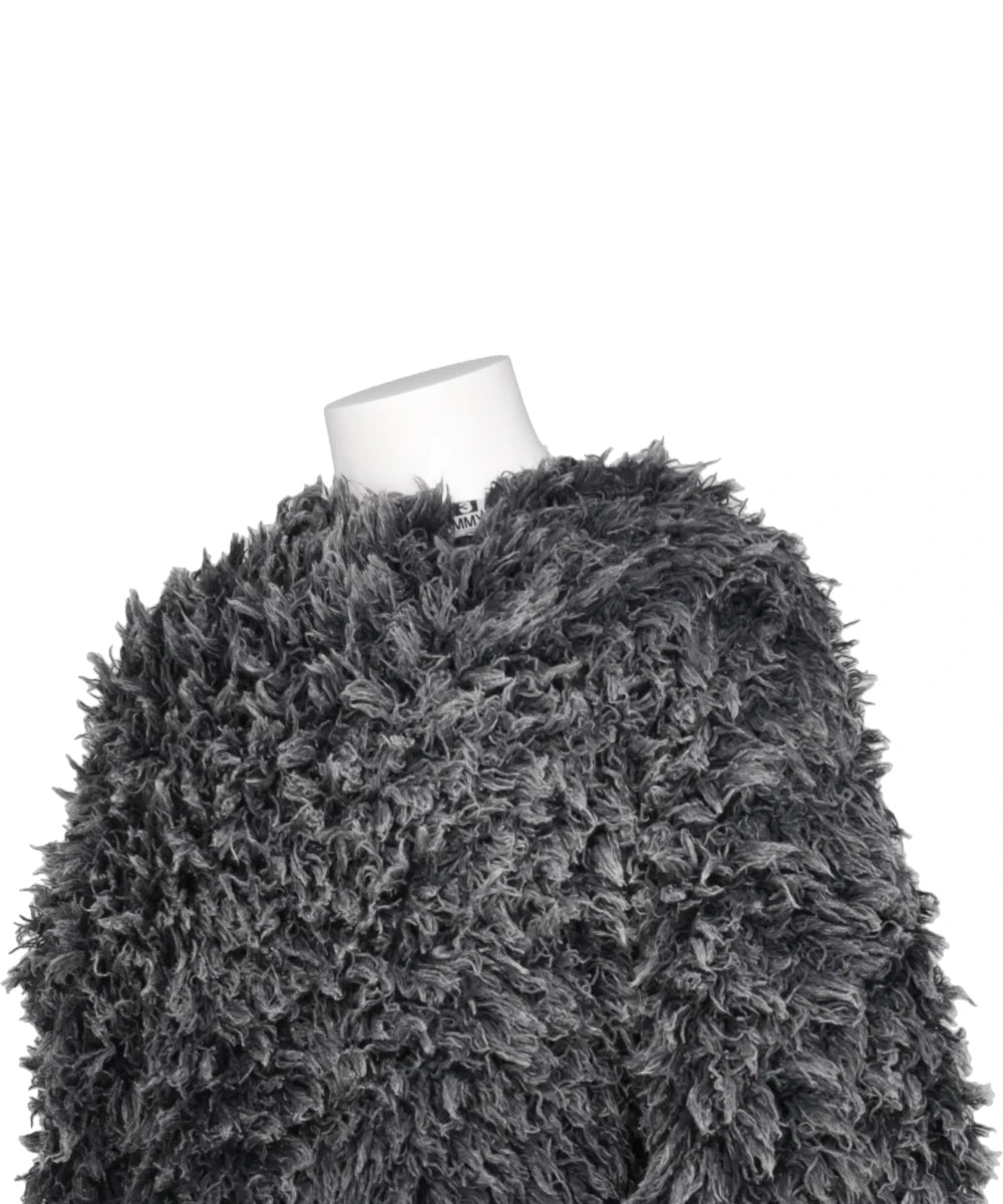 BLEACHED SHAGGY KNIT PULLOVER