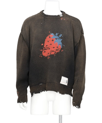 Maison MIHARA YASUHIRO(メゾンミハラヤスヒロ) 2026SS STRAWBERRY JACQURD KNIT PULLOVER A16SW502