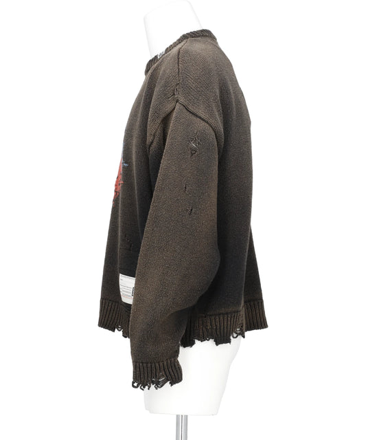 STRAWBERRY JACQURD KNIT PULLOVER