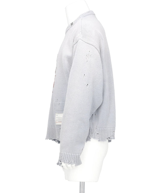 STRAWBERRY JACQURD KNIT PULLOVER