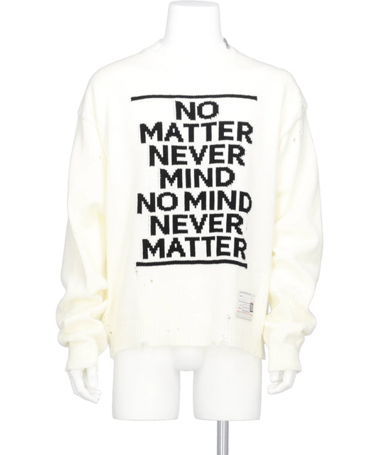 Maison MIHARA YASUHIRO(メゾンミハラヤスヒロ) 2026SS LETTERED KNIT PULLOVER A16SW511