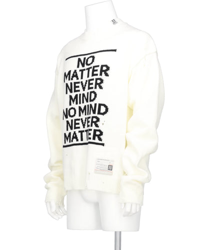 LETTERED KNIT PULLOVER