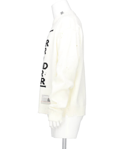 LETTERED KNIT PULLOVER