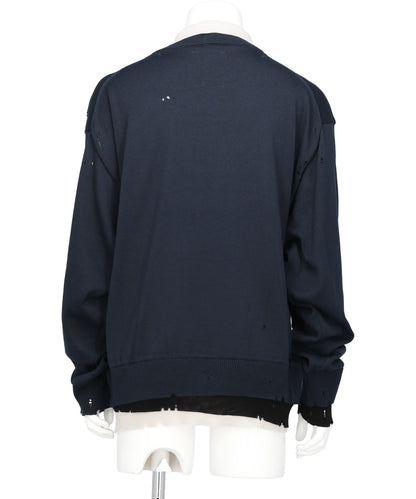 TRIPLE LAYERED KNIT PULLOVER