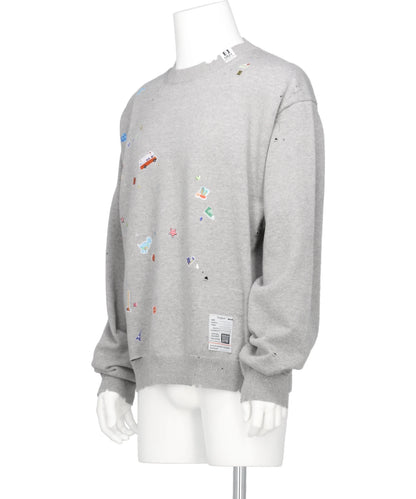 KIDS STICKER KNIT PULLOVER