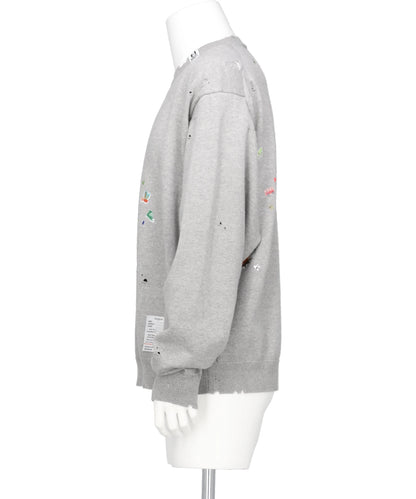 KIDS STICKER KNIT PULLOVER