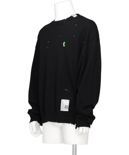 DISTRESSED KNIT PULLOVER