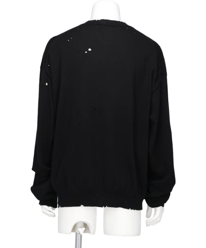 DISTRESSED KNIT PULLOVER