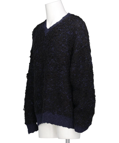 "ODD HOTEL'S CARPET" V-NECKPULLOVER KNIT