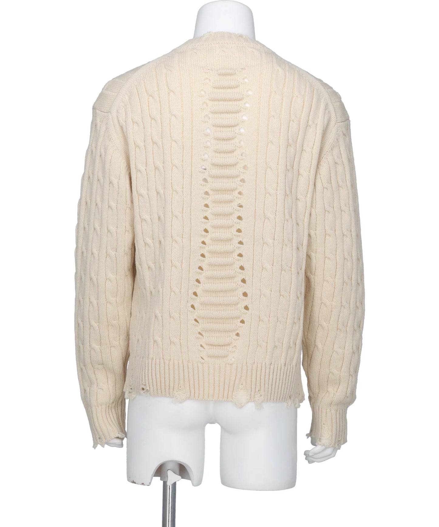 RIB CAGE CABLE KNIT PULLOVER