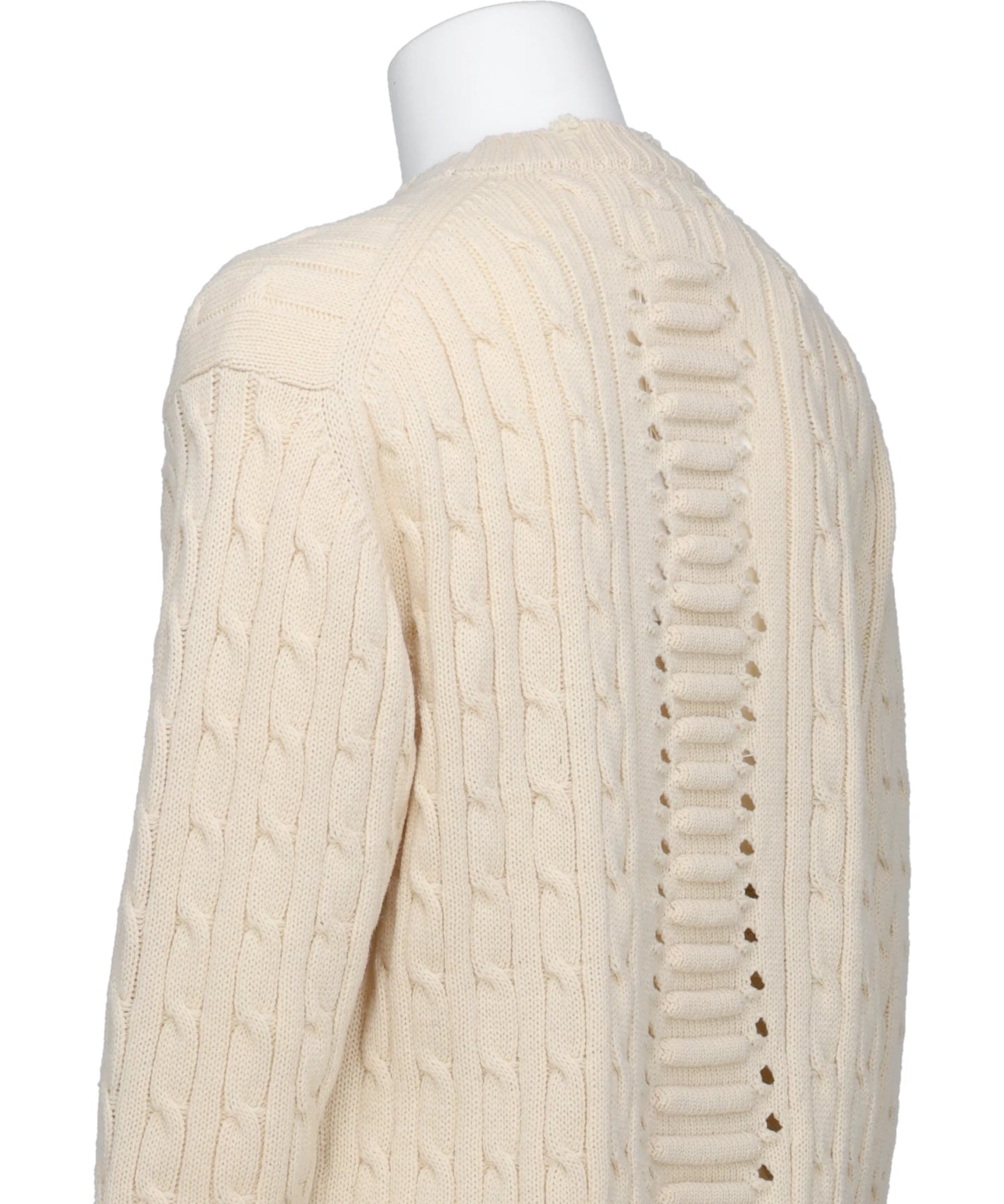 RIB CAGE CABLE KNIT PULLOVER