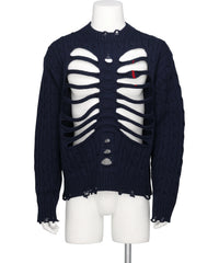 doublet(ダブレット) 2026AW RIB CAGE CABLE KNIT PULLOVER 26AW54KN225