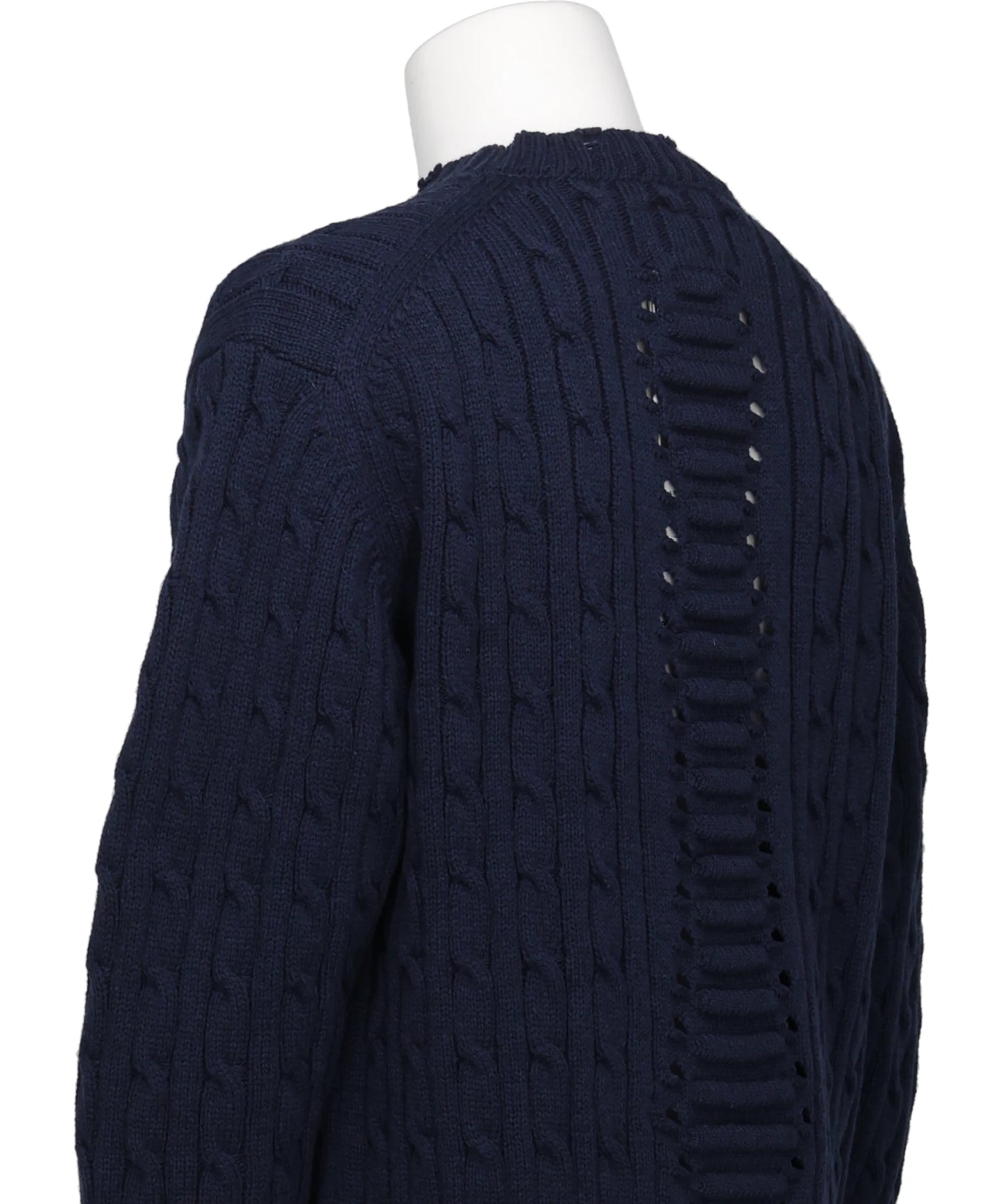 RIB CAGE CABLE KNIT PULLOVER