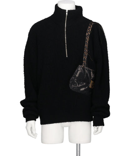 doublet(ダブレット) 2026AW TROMPE L’OEIL EMBROIDERY HALF ZIP KNIT 26AW56KN229