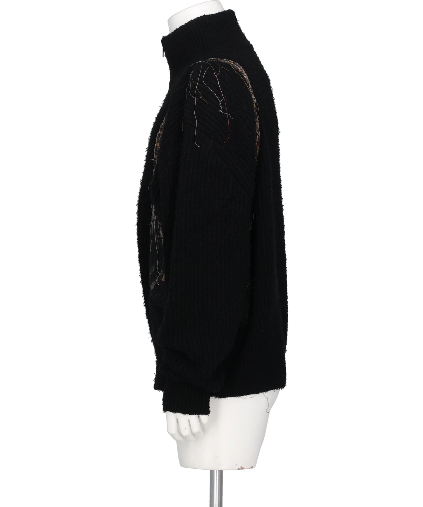 TROMPE L’OEIL EMBROIDERY HALF ZIP KNIT