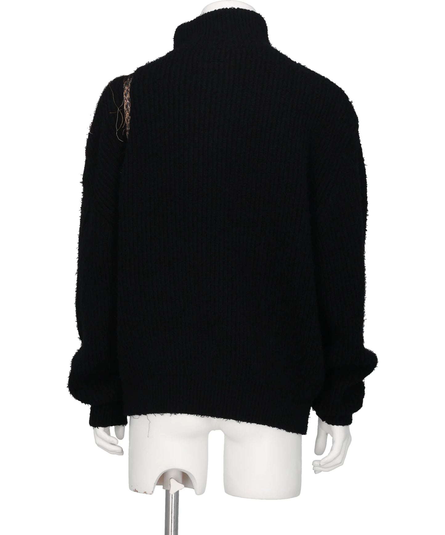 TROMPE L’OEIL EMBROIDERY HALF ZIP KNIT