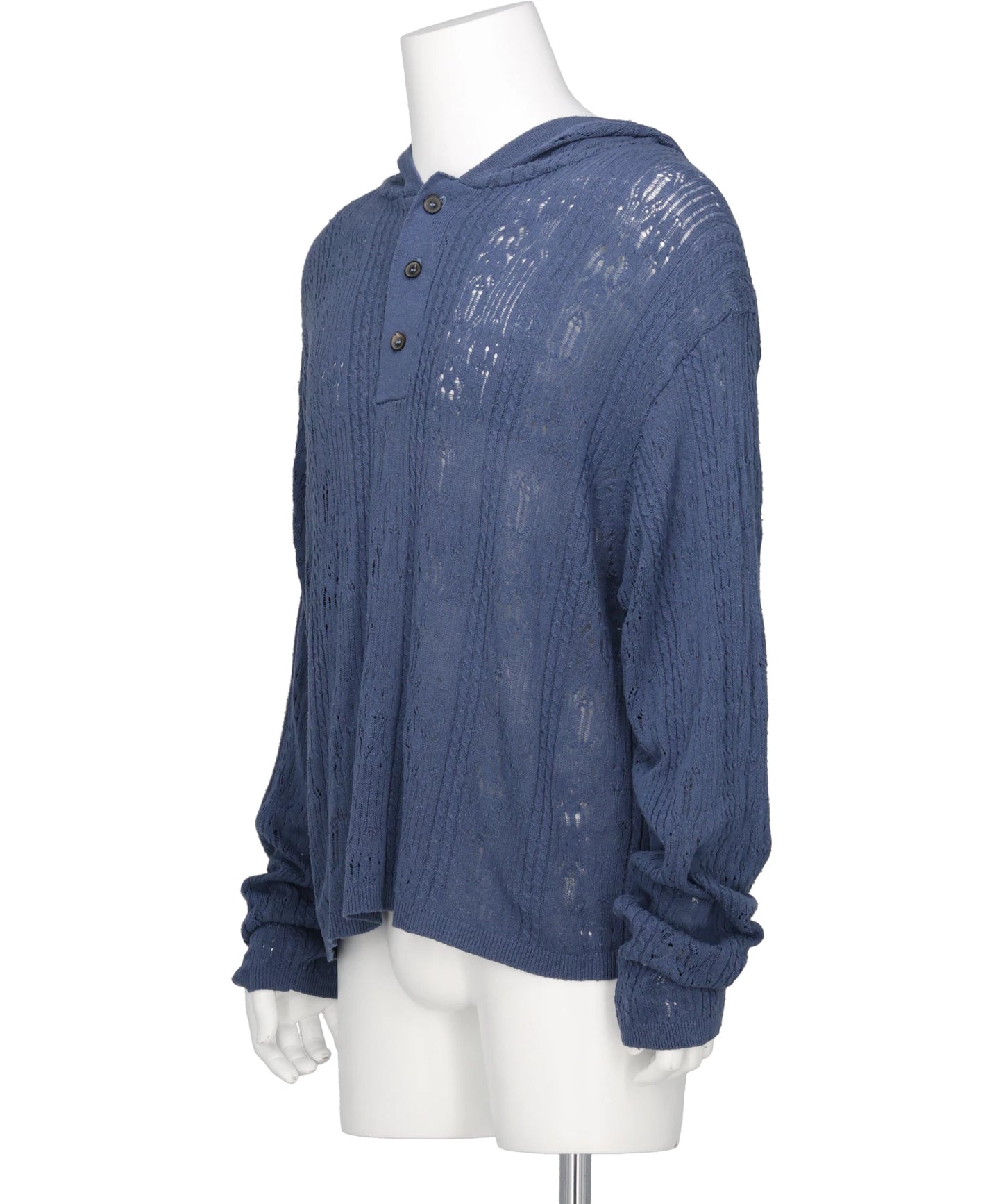 SILK LACE KNIT HOODIE