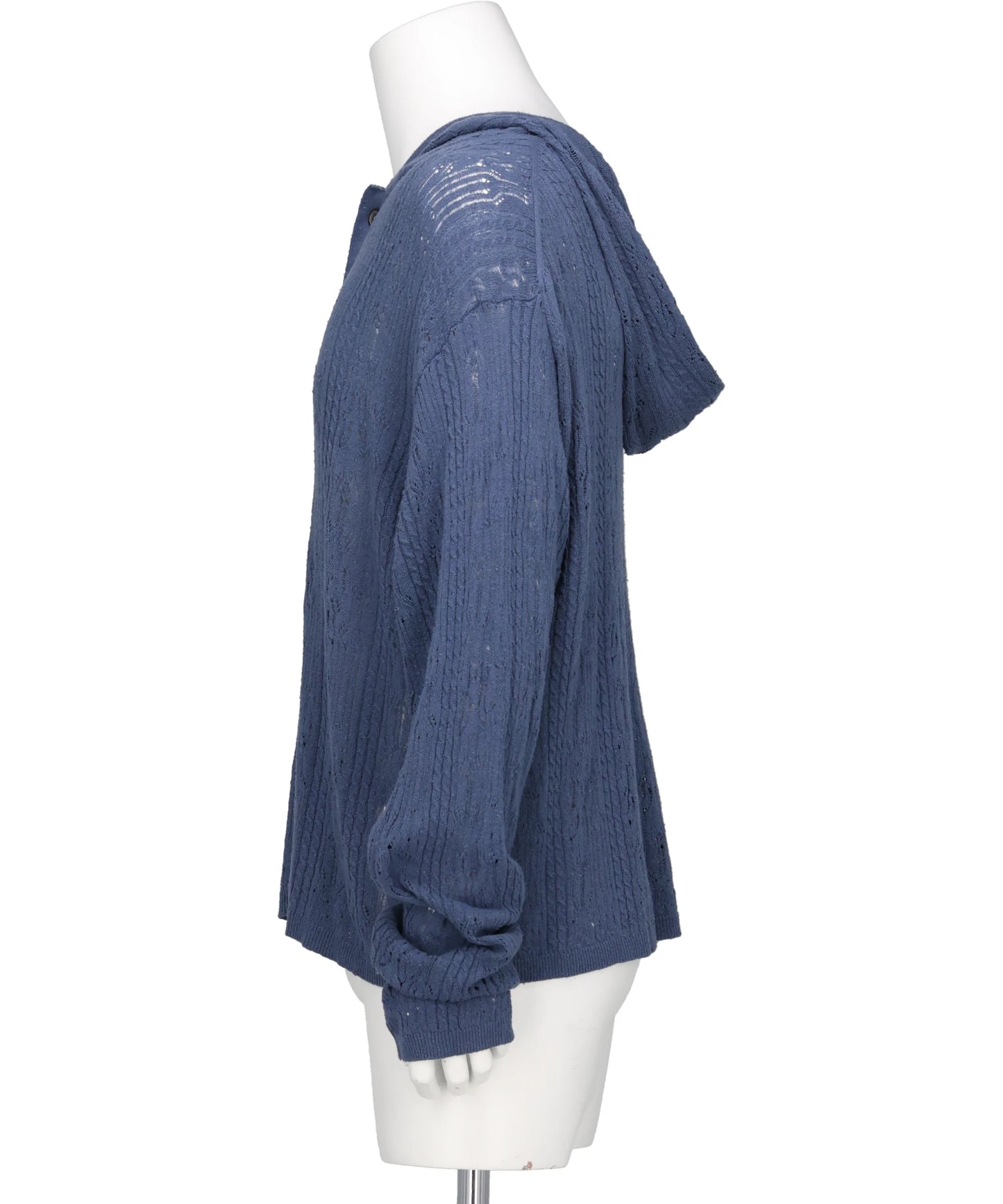 SILK LACE KNIT HOODIE