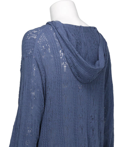 SILK LACE KNIT HOODIE