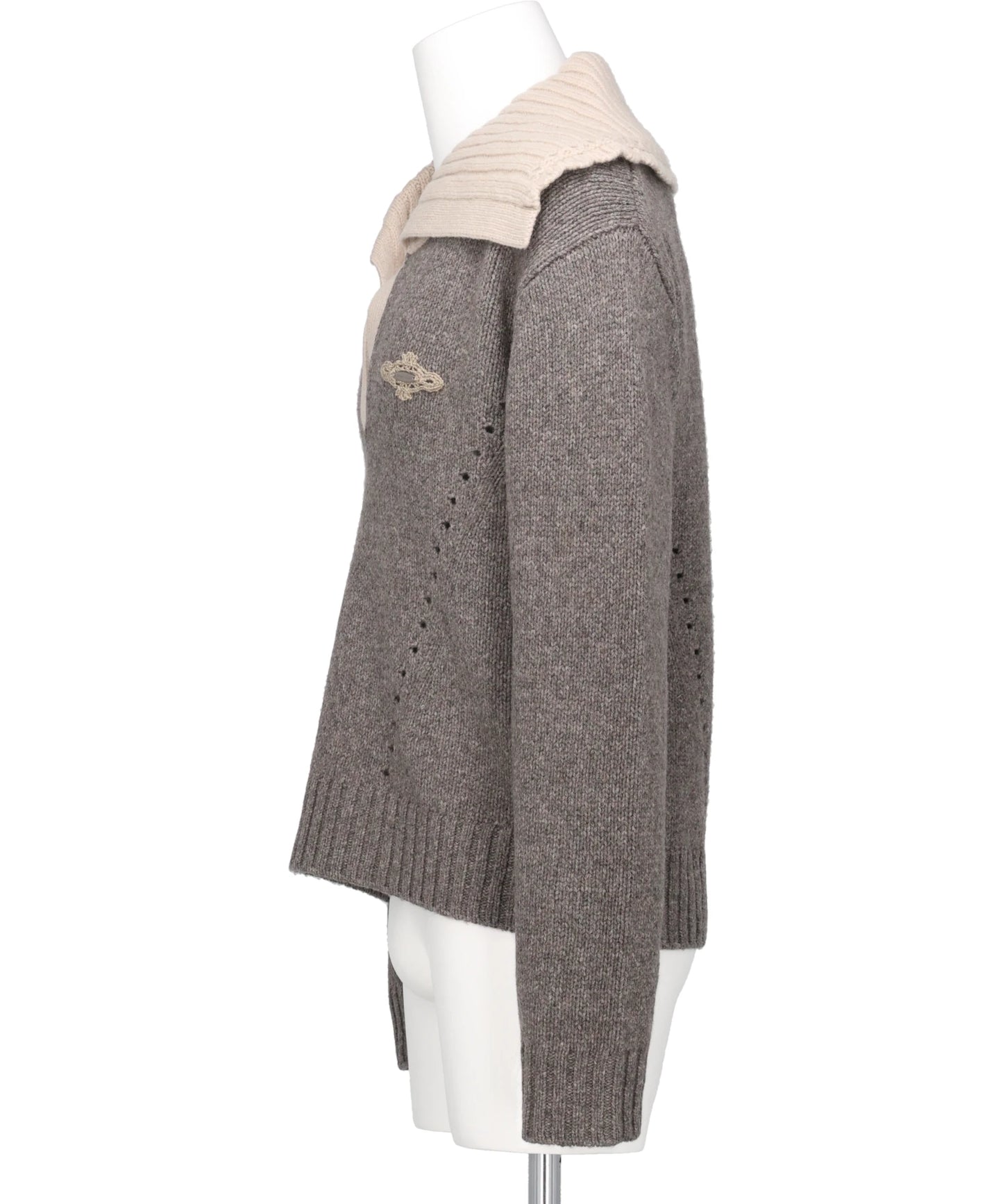 BIG COLLAR KNIT PULLOVER