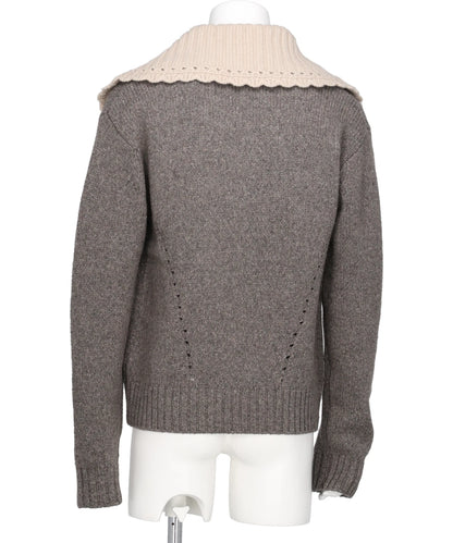 BIG COLLAR KNIT PULLOVER