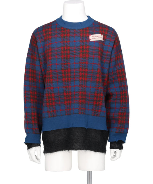 NewRose CHECK JACQUARD × MOHAIR