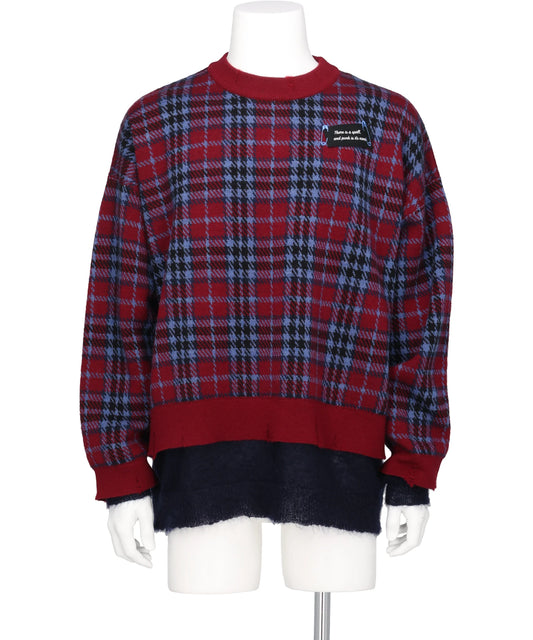 NewRose CHECK JACQUARD × MOHAIR