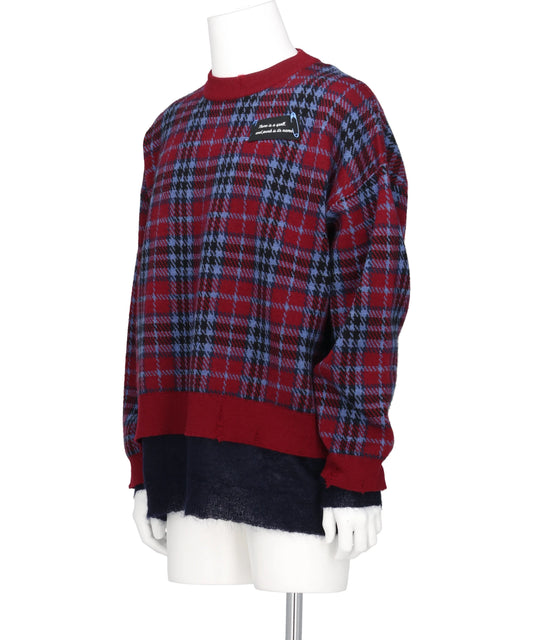 CHECK JACQUARD × MOHAIR