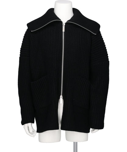 sulvam(サルバム) OVER ZIP KNIT