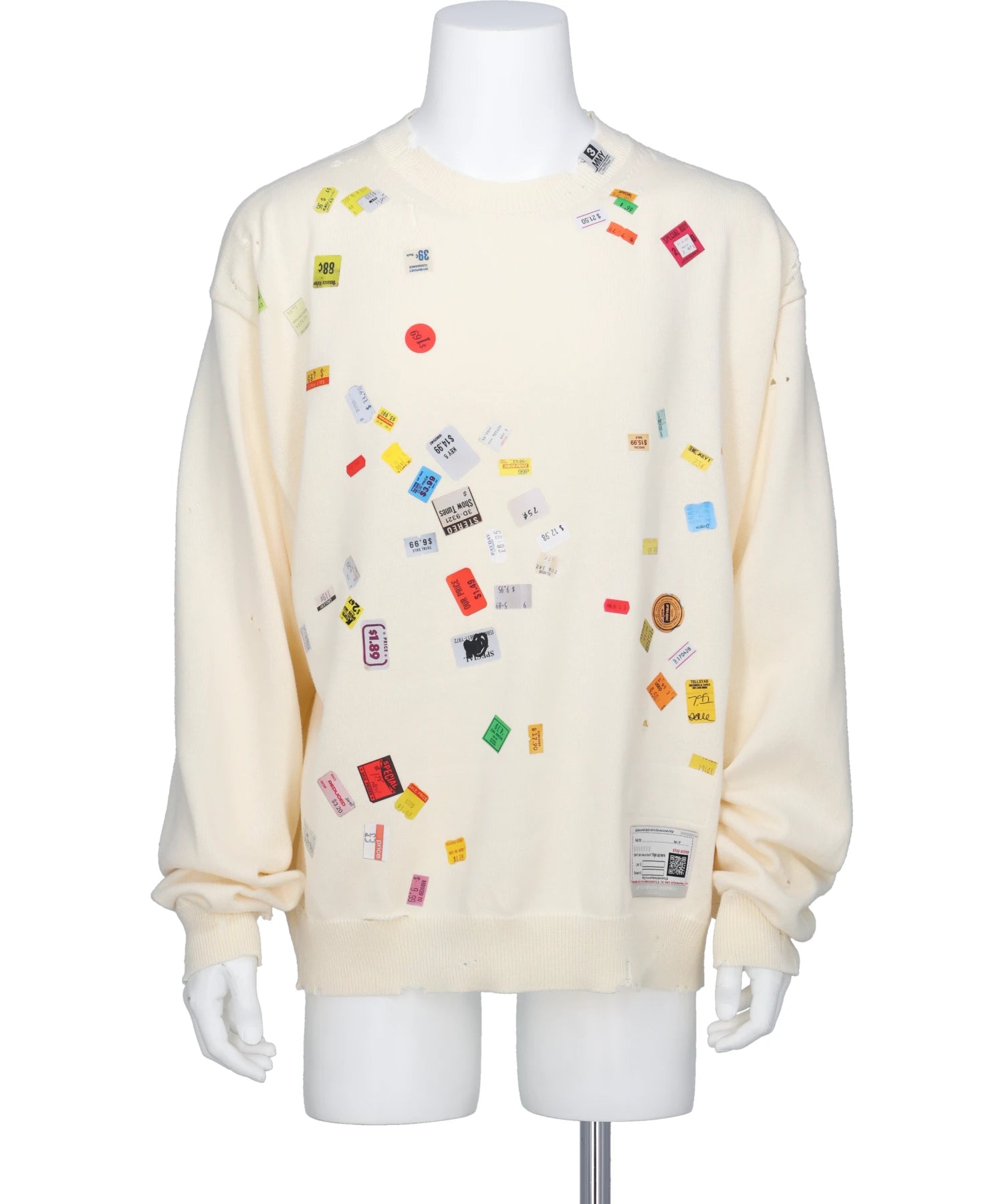 Maison MIHARA YASUHIRO(メゾンミハラヤスヒロ) 2026AW PRICE STICKER KNIT PULLOVER A17SW500