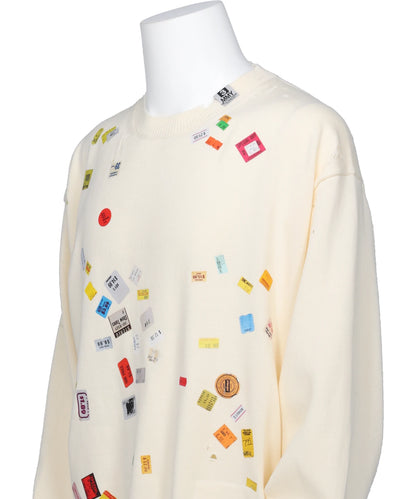 PRICE STICKER KNIT PULLOVER