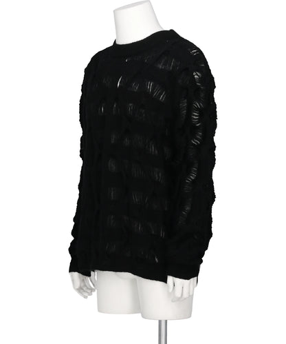 MOHAIR TEXTURED KNIT SWEATER