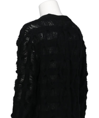 MOHAIR TEXTURED KNIT SWEATER