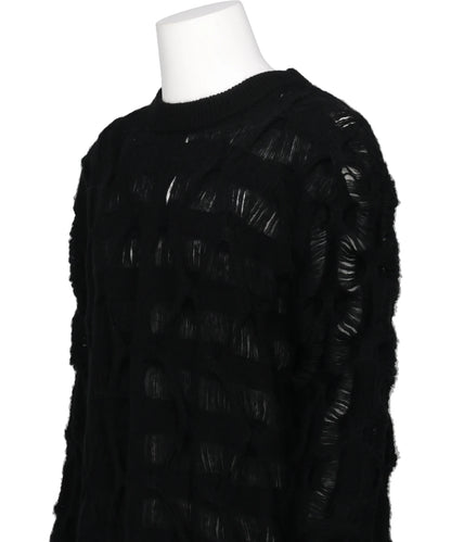 MOHAIR TEXTURED KNIT SWEATER