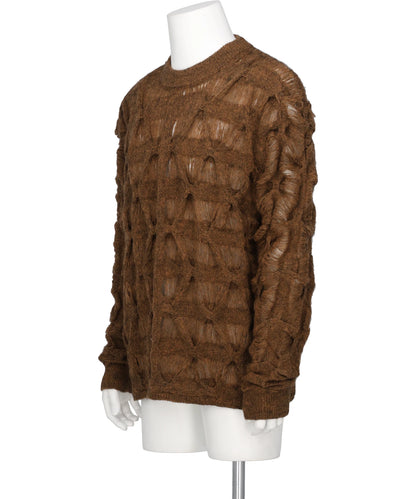 MOHAIR TEXTURED KNIT SWEATER