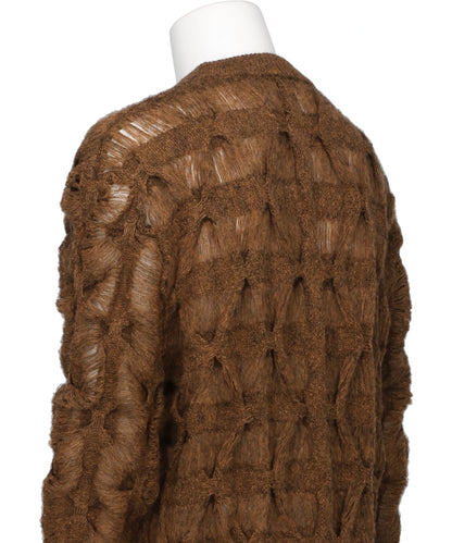 MOHAIR TEXTURED KNIT SWEATER