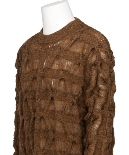 MOHAIR TEXTURED KNIT SWEATER
