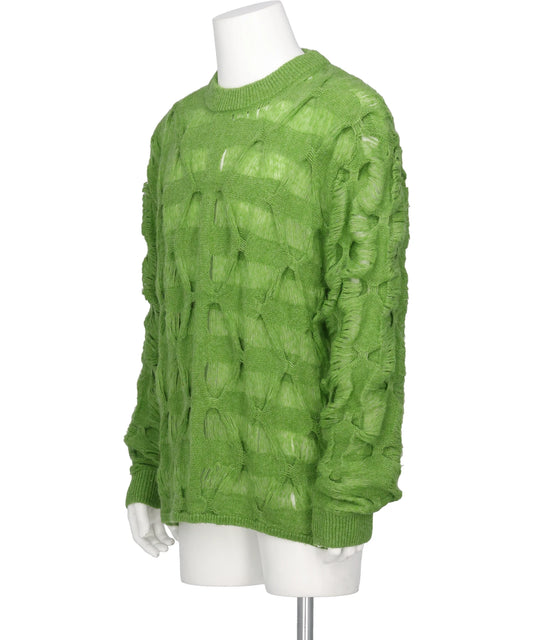 MOHAIR TEXTURED KNIT SWEATER